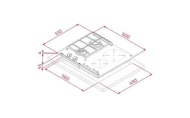 Teka JZC 64322 – комбиниран плот газ + индукция за пълна свобода в кухнята